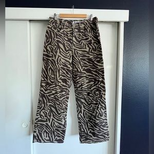 RSQ High Rise Wide Leg Zebra Jeans - Size 31